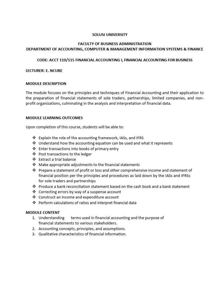 Finacc Notes - e Ncube | PDF | Debits And Credits | Depreciation