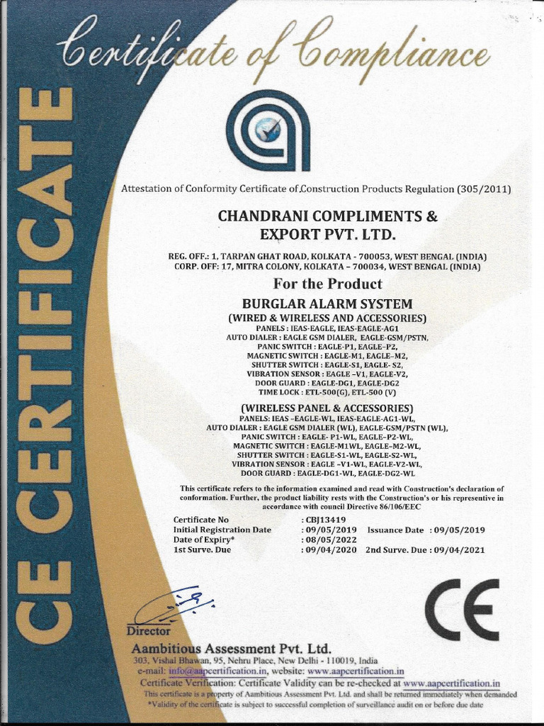 BAS Ce Certificate | PDF