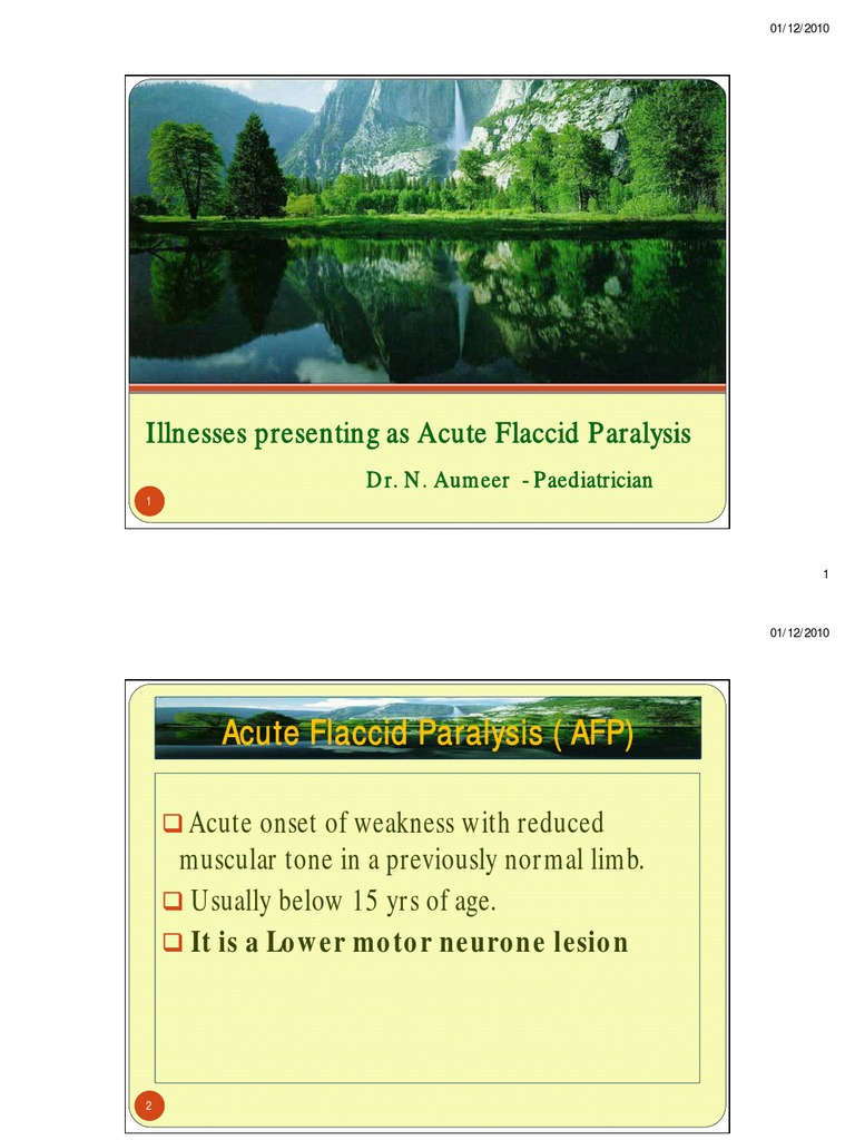 Differential Diagnosis of AFP in Children | PDF | Peripheral Neuropathy ...