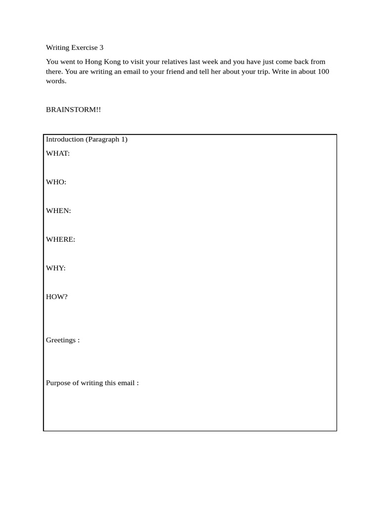 P5 Eng Writing Exercise 3 | PDF