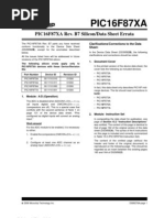 PIC16F87XA Rev. B7 Silicon/Data Sheet Errata