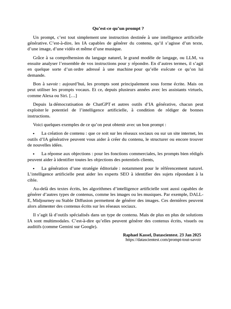 Qu'Estce Qu'Un Prompt PDF — free download