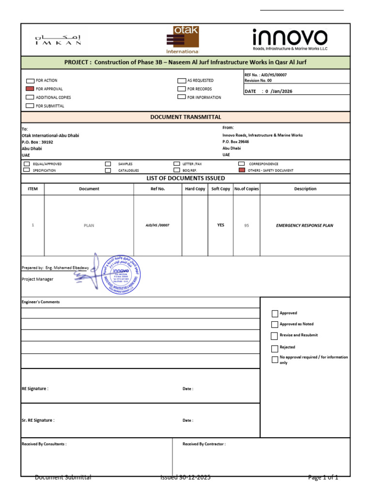 AJD HS 00007 00 Emergency Response Plan | PDF | Emergency | Emergency ...