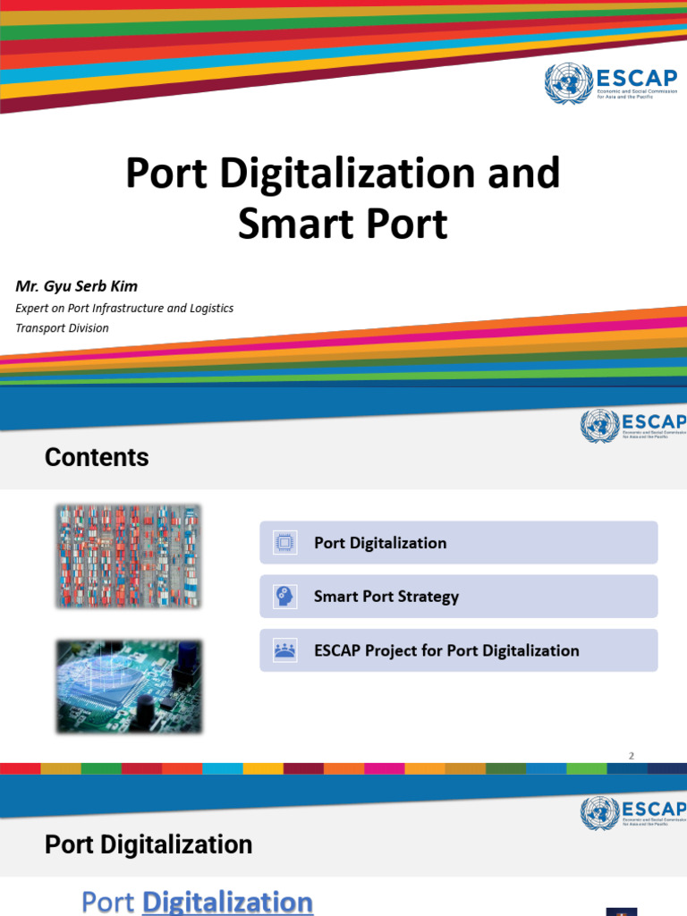 1 Port Digitalization and Smart Port UNESCAP | PDF | Port | Internet Of ...