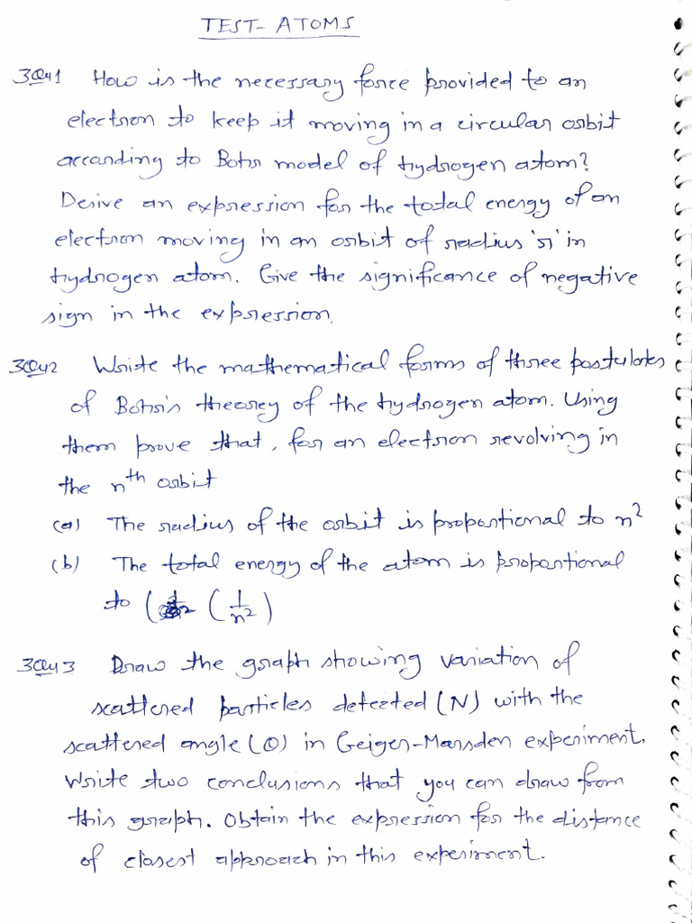 Test Atoms | PDF