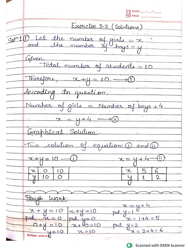 10 Maths Ex 3.1 Algebra | PDF