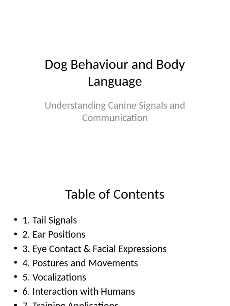 Dog Behaviour and Body Language Full | PDF