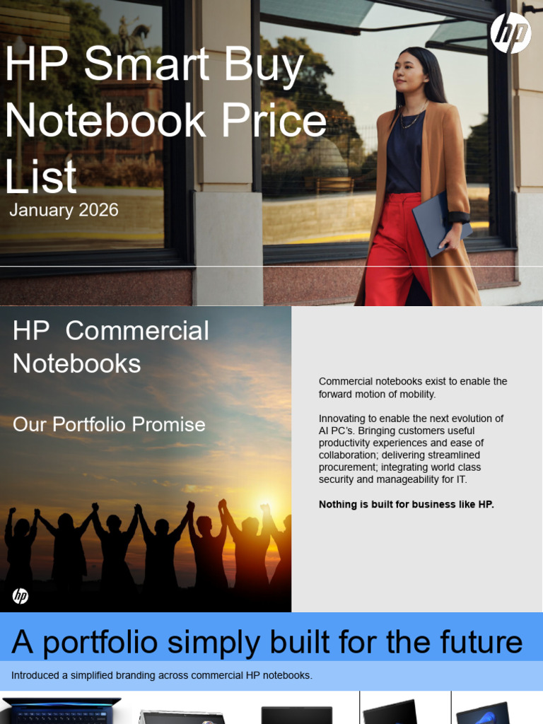 HP Smart Buy Business Notebooks - Jan'26 | PDF | Laptop | Personal ...