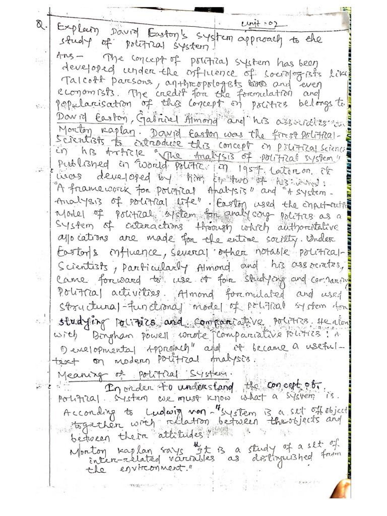 Comp. Politics Handwritten | PDF
