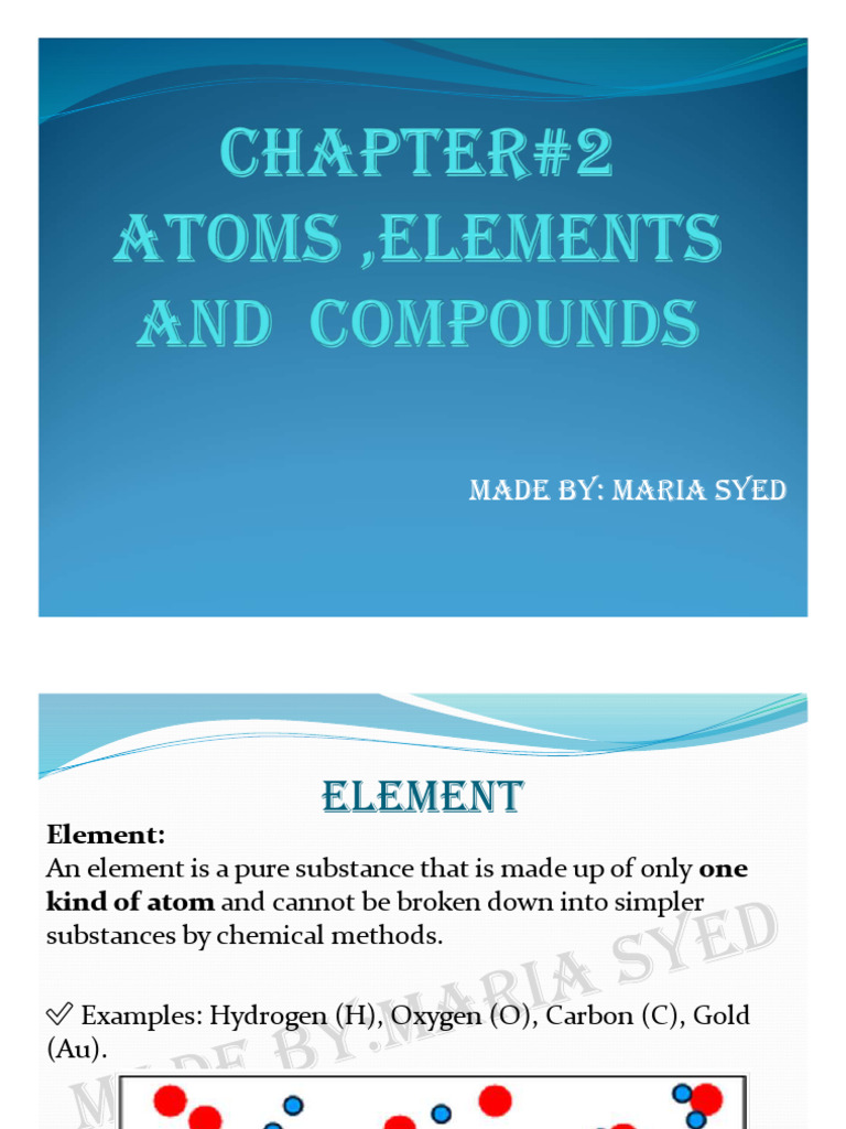 2 Atoms, Elements and Compounds | PDF | Ionic Bonding | Ion