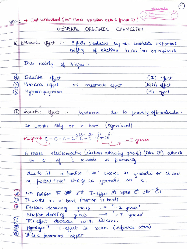 Chapter 1 General Organic Chemistry Notes PDF | PDF