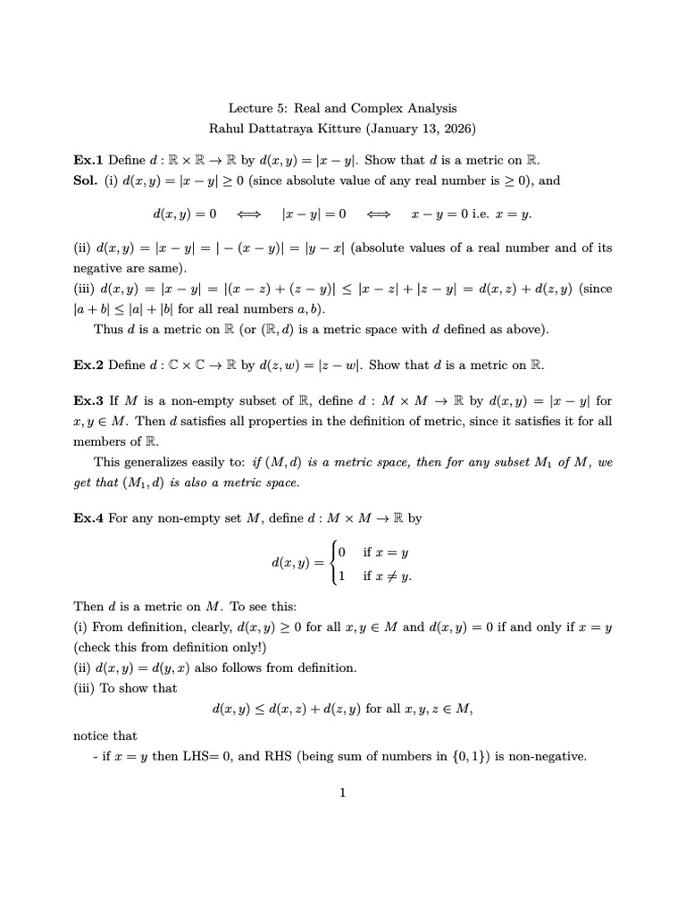 Lecture5 Real & Complex | PDF | Continuous Function | Real Number