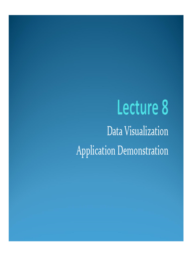 Lecture 8 Visualization and Application Power BI Demonstration | PDF ...