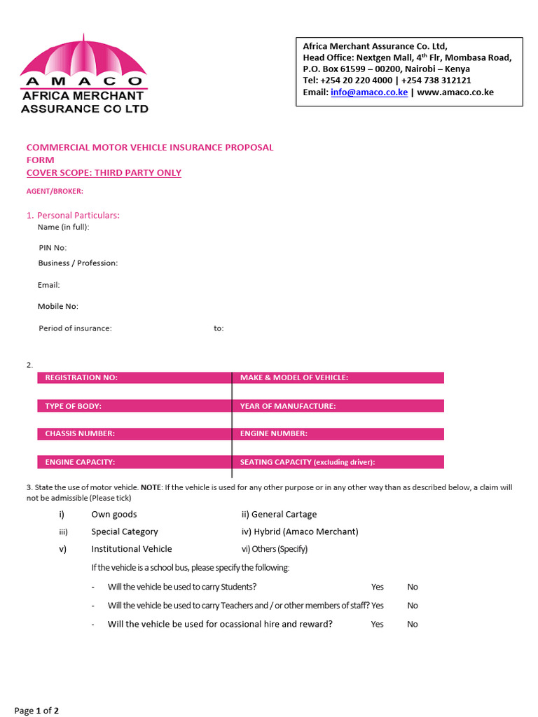 Commercial Tpo Proposal Form. | PDF | Insurance