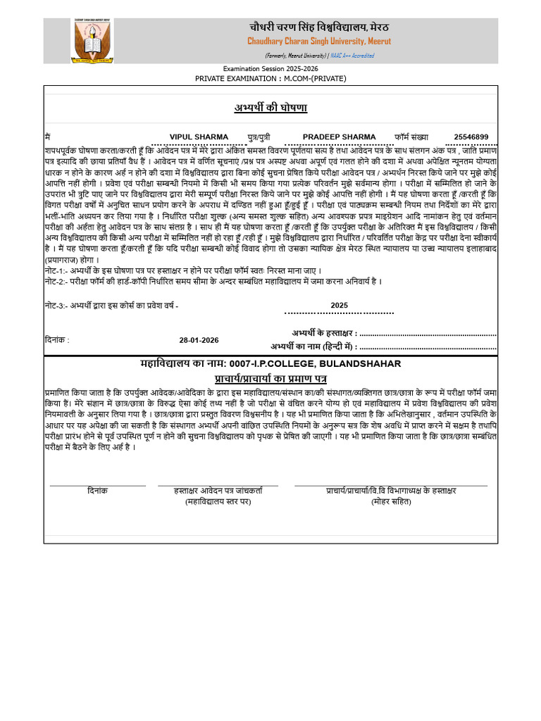 Declaration Form | PDF