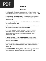 Turtle Bay Menu Highlights | PDF | Rum | Curry