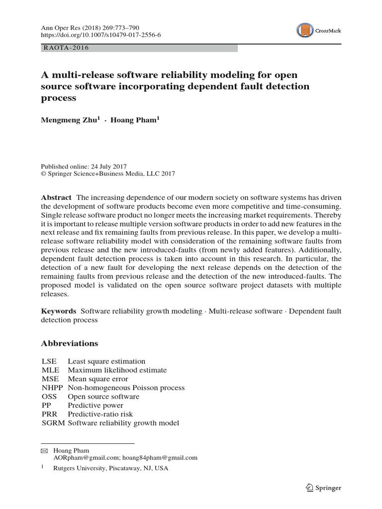 2017 Zhu A Multi-Release Software Reliability Modeling For Open Source ...