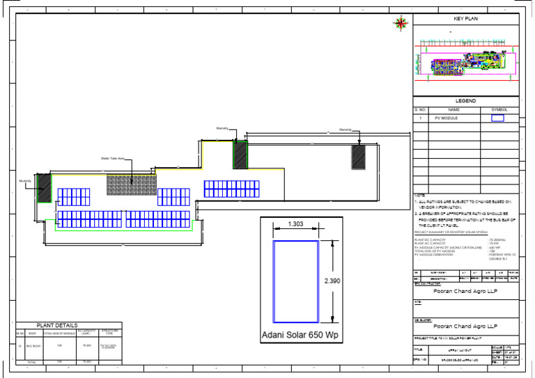 6TH Floor Solar Module Layout 70 KWP | PDF | Solar Panel | Photovoltaics