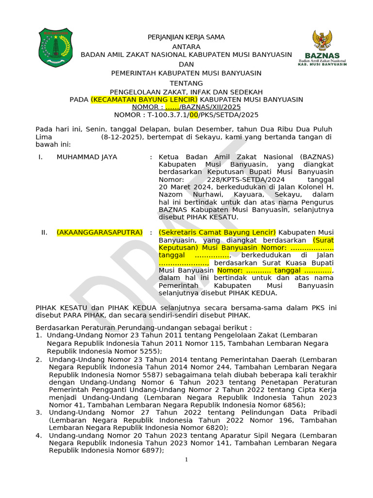 Final Pks Baznas X Pemkab (Format) | PDF