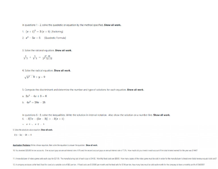 MAT 100 Homework 1 (1) | PDF