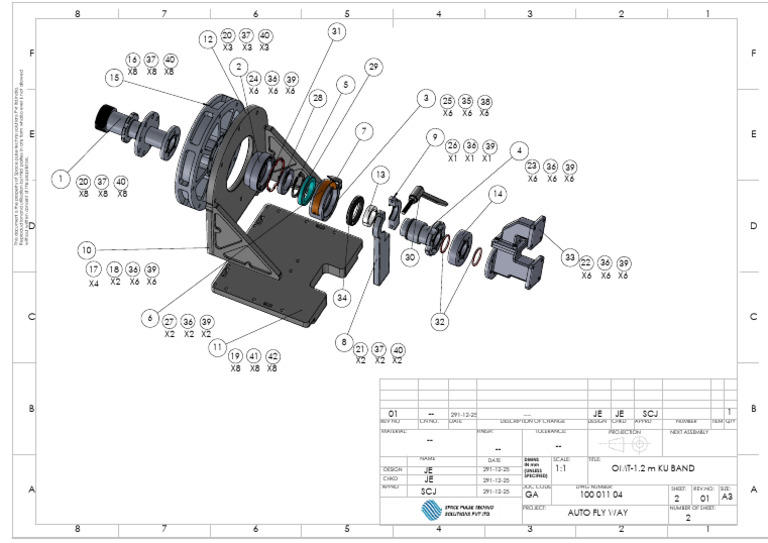OMT-1.2m Ku Band ASSEMBLY - Exploded View | PDF