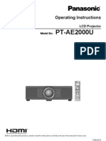 Panasonic PT-AE2000U LCD Projector Manual