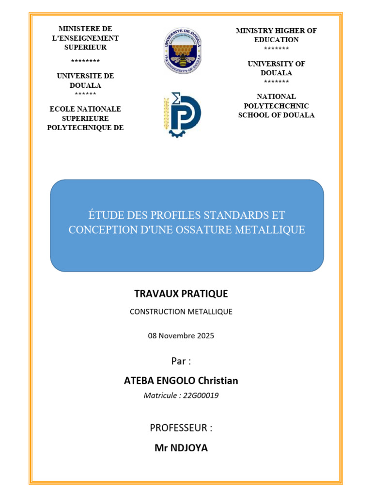 TP Construction Metallique | PDF | Laminage | Poutre (Structure)