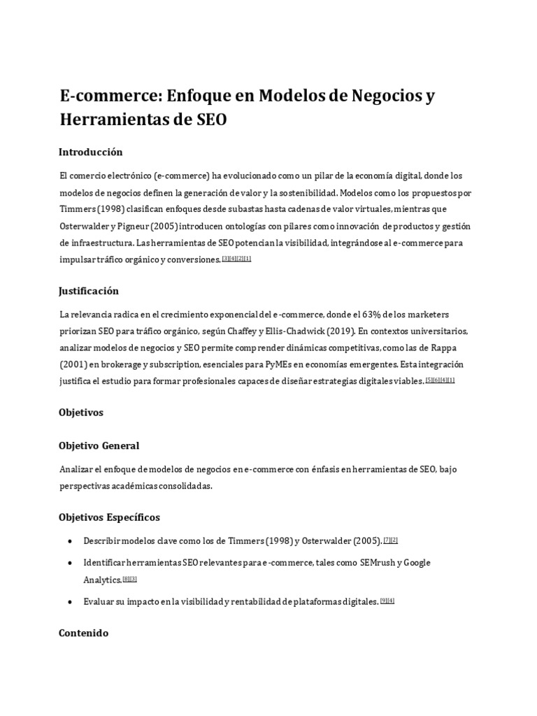 E-commerce_ Enfoque en Modelos de Negocios y Herra | PDF | Comercio ...
