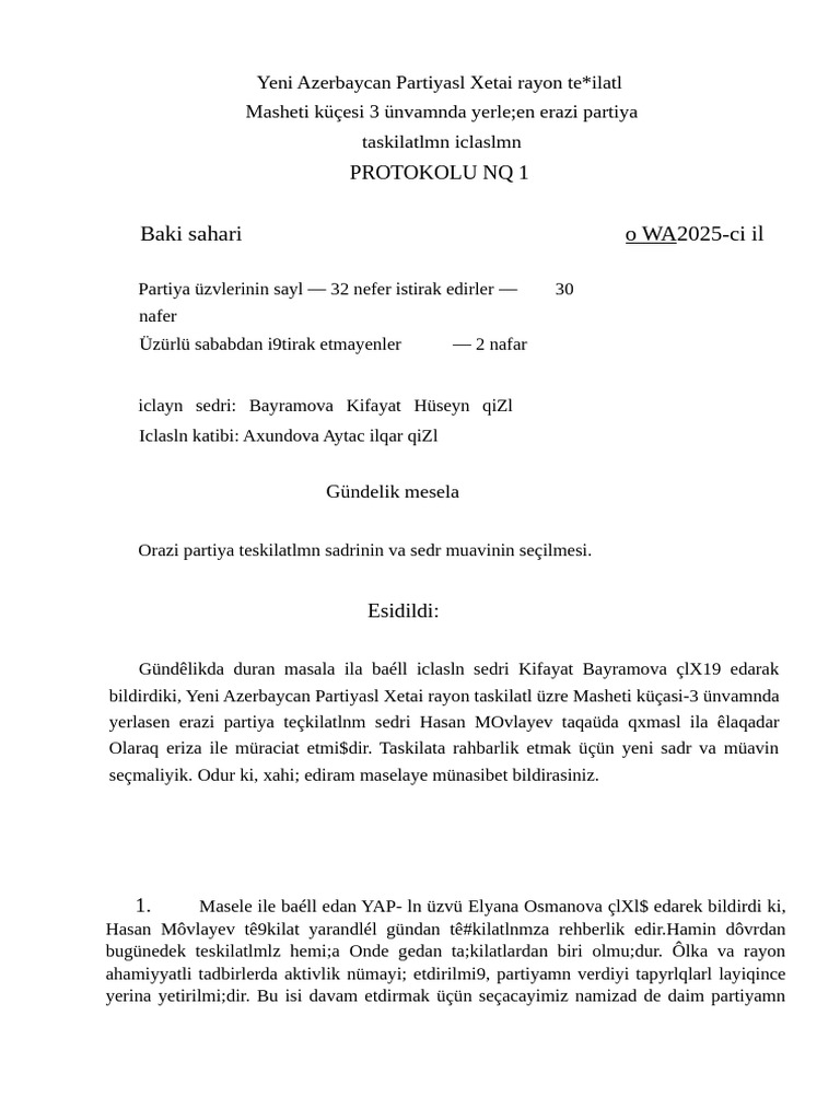 Məhsəti 3 protokol | PDF
