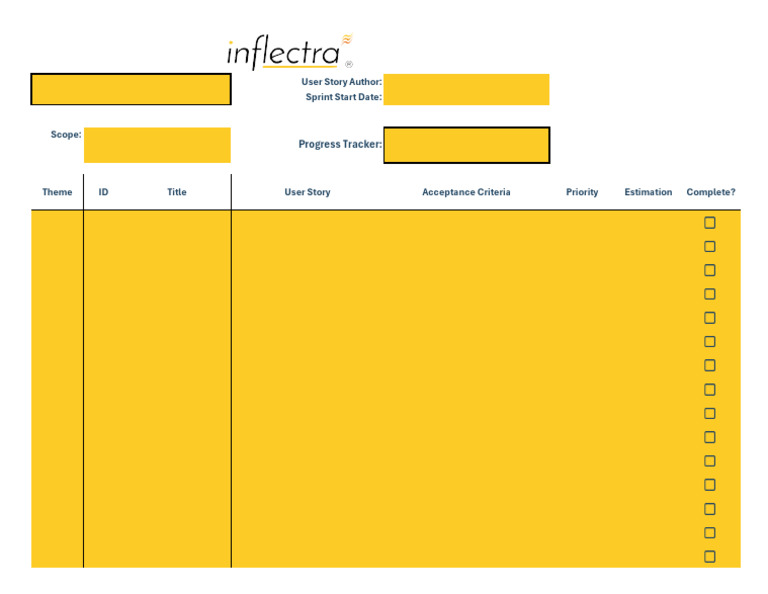 Inflectra User Story Template PDF | PDF