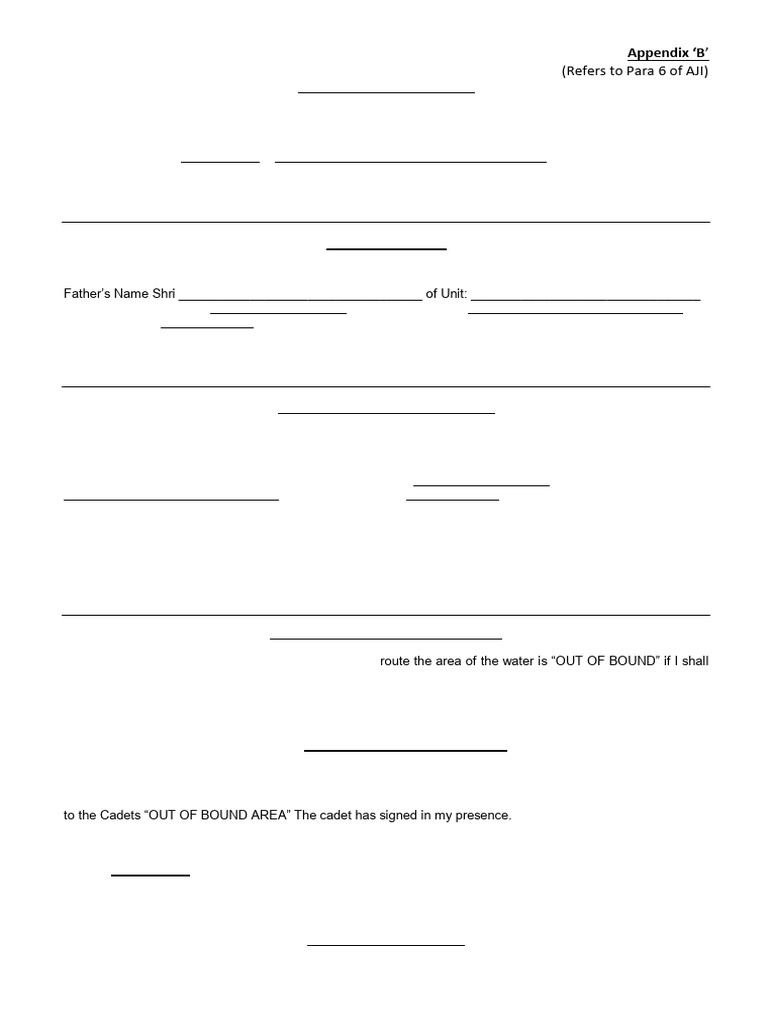 Atc Camp Form Appx B & D - 1 | PDF
