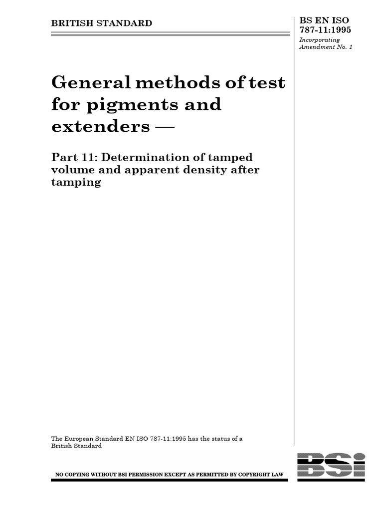 ISO-787-11 Determination of Tamped Volume and Apparent Density After ...