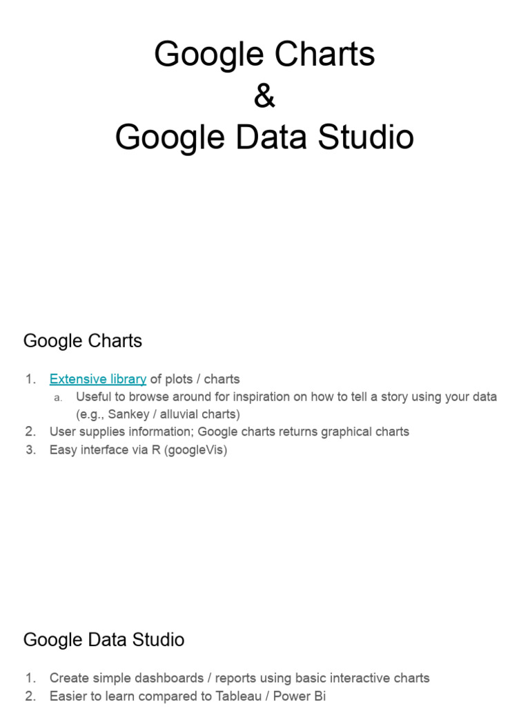 Google Charts & Google Data Studio | PDF