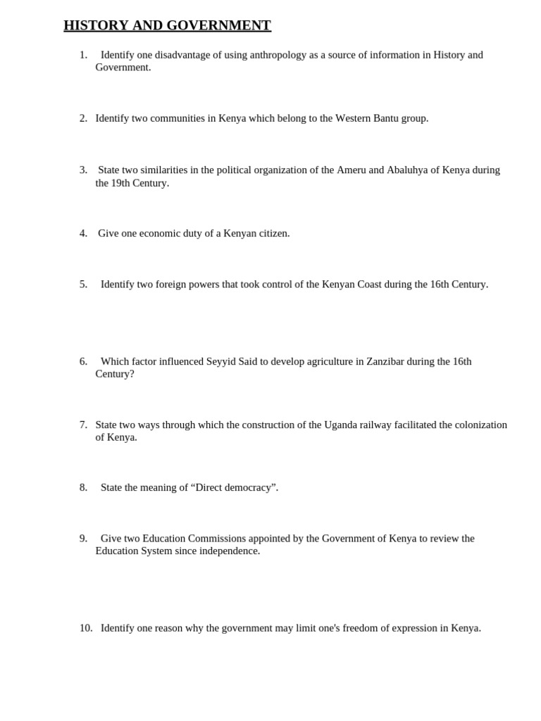 History and Government 2016 | PDF