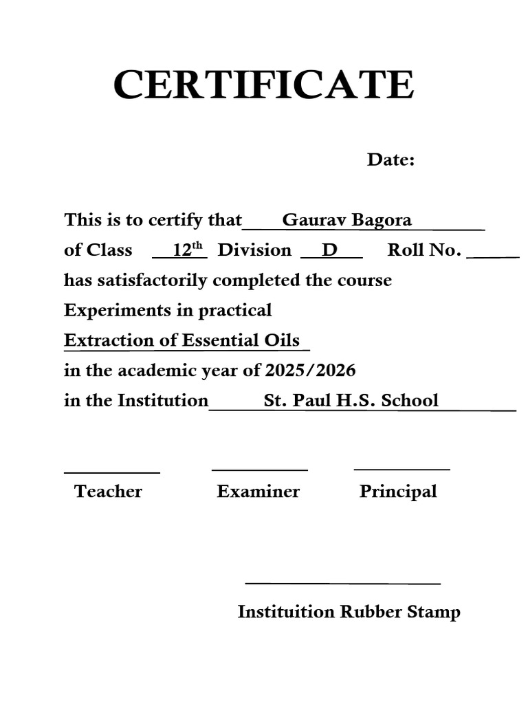 Certificate | PDF