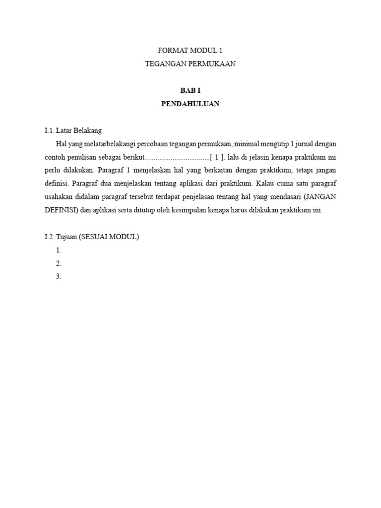 Format Modul 1 | PDF