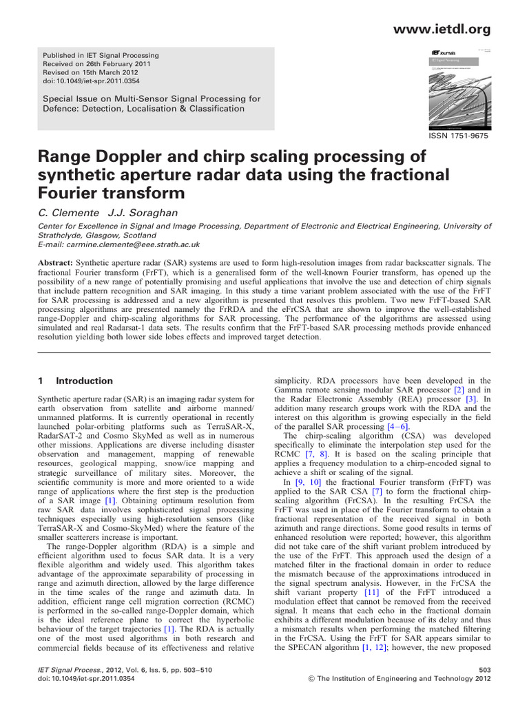 20110354 | PDF | Fast Fourier Transform | Applied Mathematics