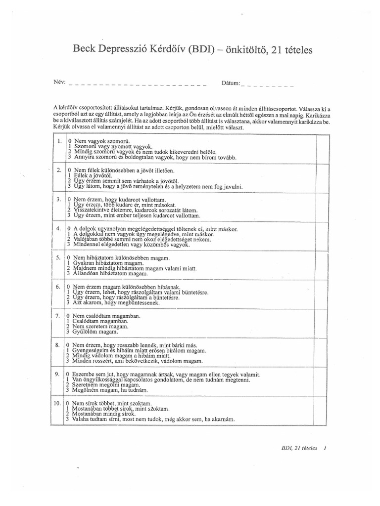 BDI | PDF