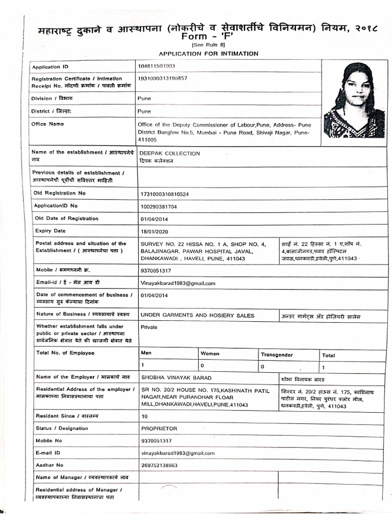 Shop Act Shobha Barad | PDF