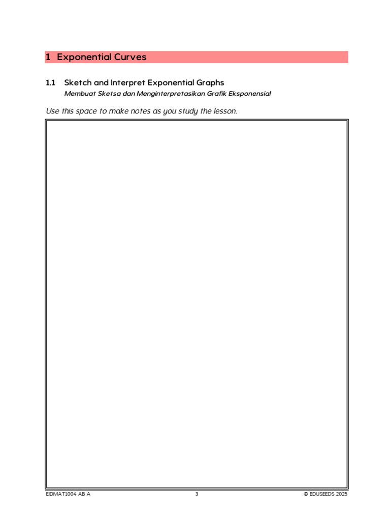 1.1 - Sketch & Interpret Exponential Graphs PDF | PDF
