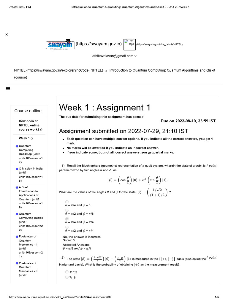 2022 Week 1 | PDF | Quantum Computing | Computational Complexity Theory