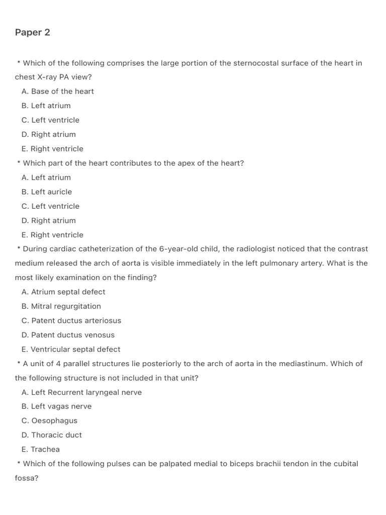 YET Sample Question 2 (Dephrin) | PDF | Blood Pressure | Heart
