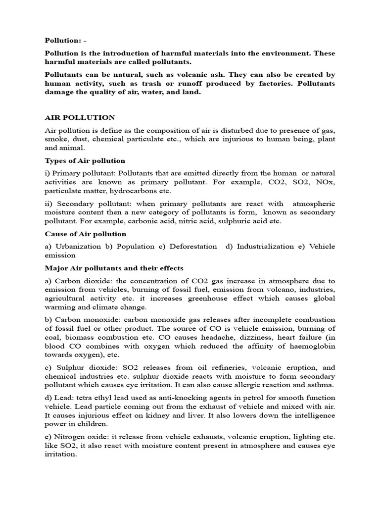 Unit 5 | PDF | Air Pollution | Soil