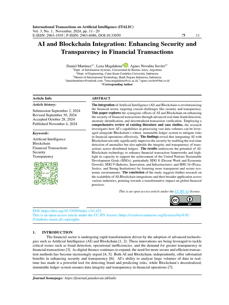 Ai and Blockchain Integration Enhancing Security and 4phx25omsxwc | PDF ...