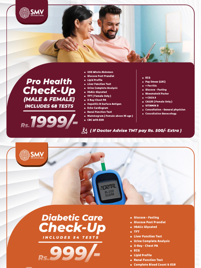 Health Check Up Card-SMVSSH | PDF