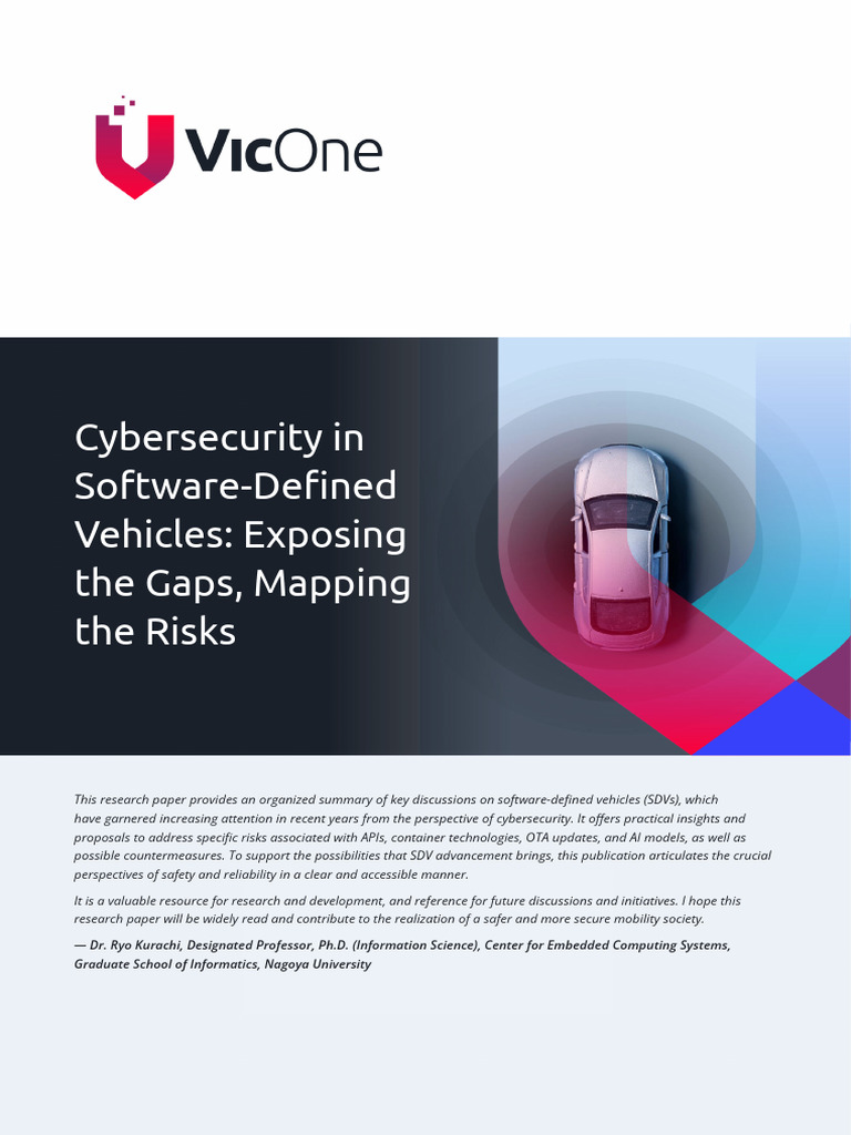 White Paper Cybersecurity in SDV | PDF | Security | Computer Security