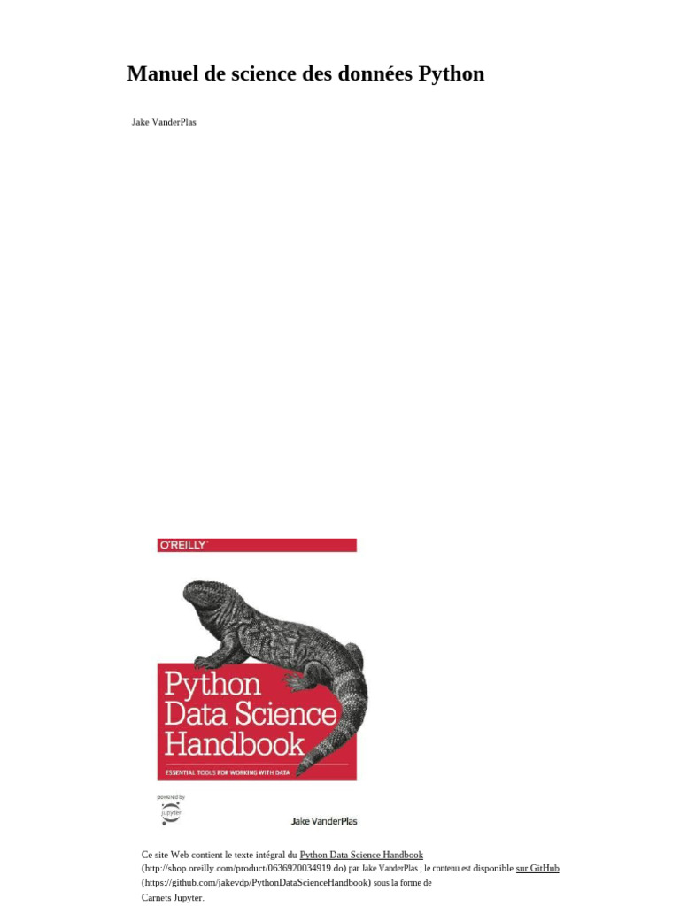 Manuel de Science Des Données Python | PDF | Mathématiques appliqués ...