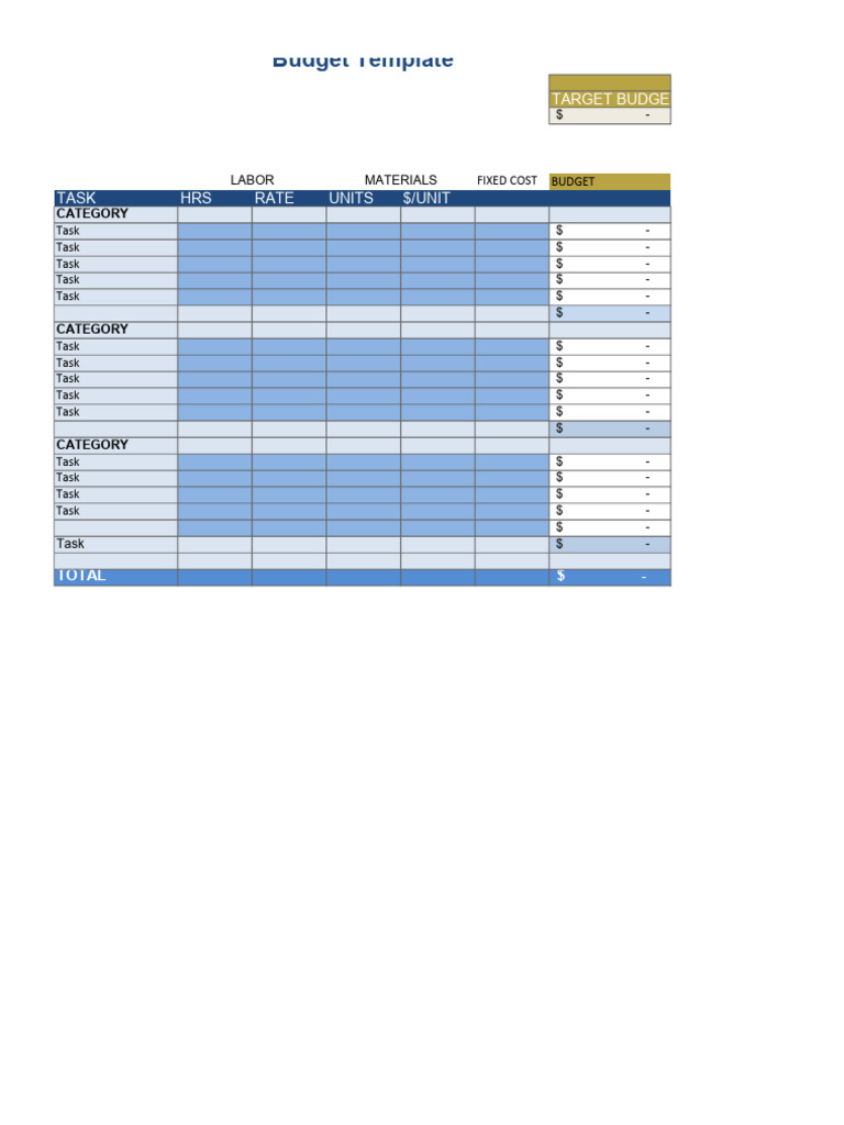 Budget Template | PDF