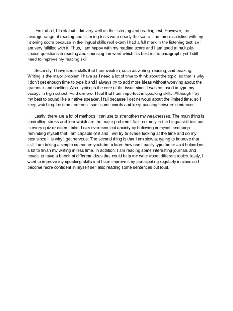 Linguaskills Assignment | PDF