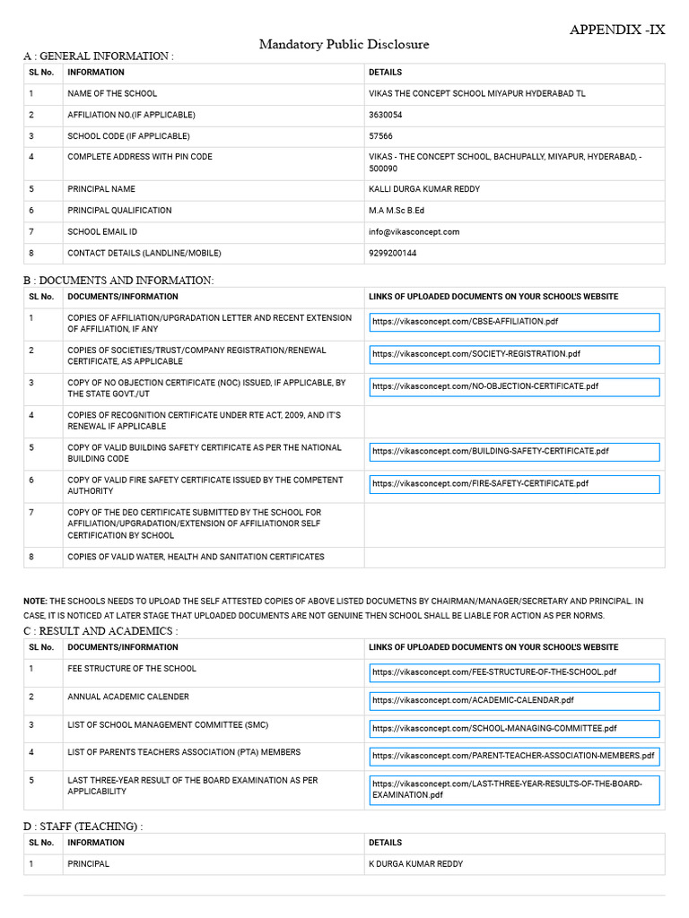 Mandatory Public Disclosure 1 | PDF